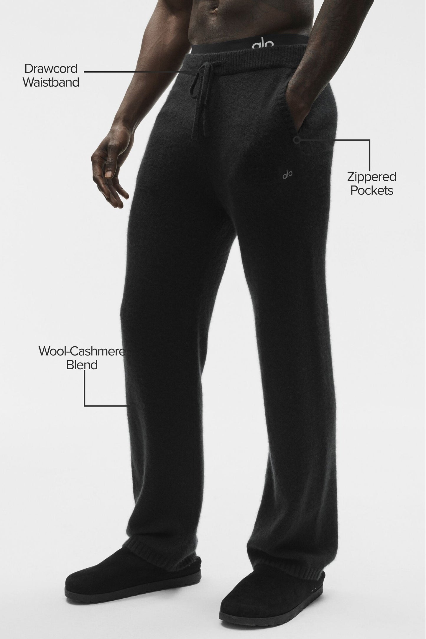 Wool Cashmere New Class Sweatpant - Black