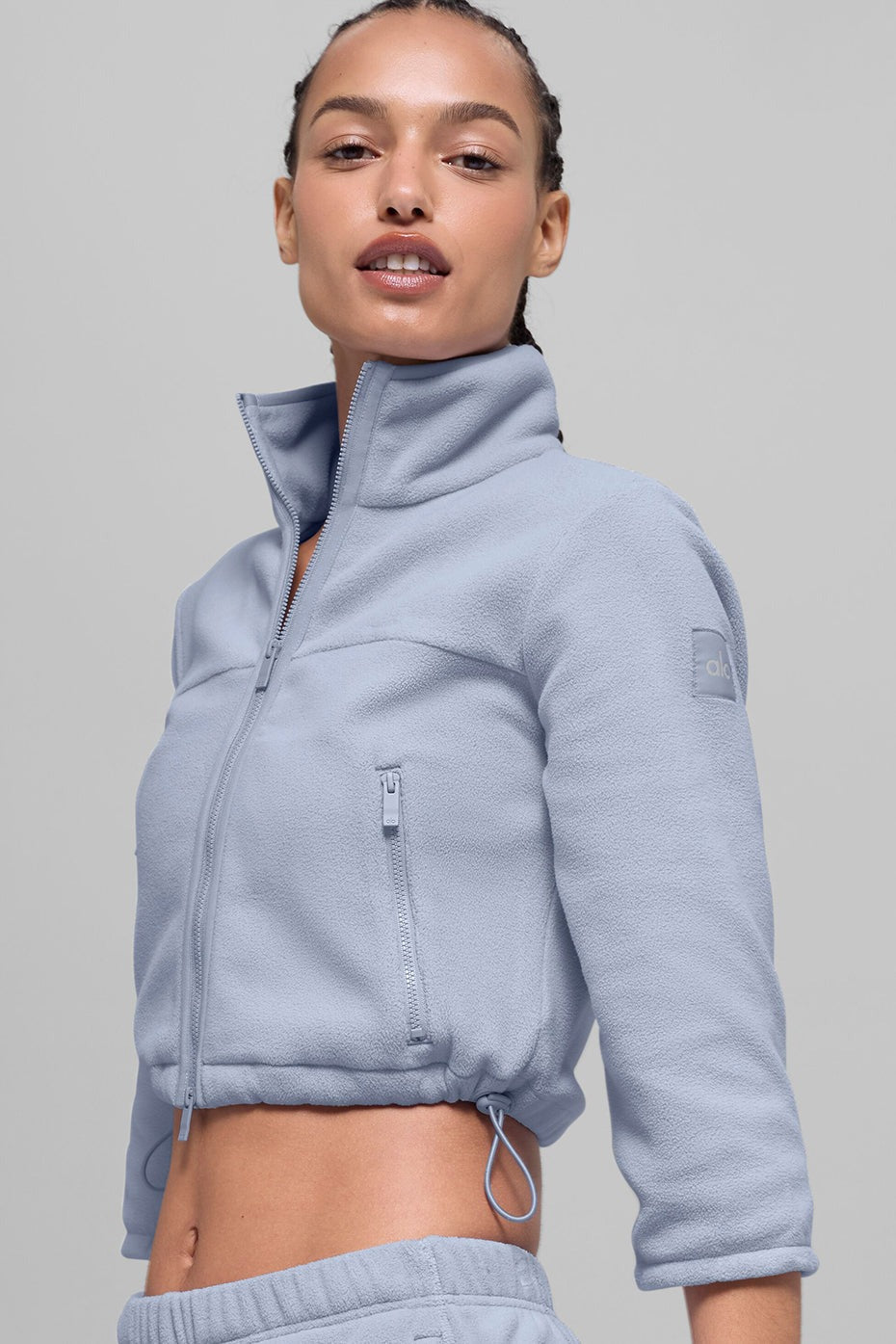 Polar Fleece Retreat Cropped Jacket - Winter Frost