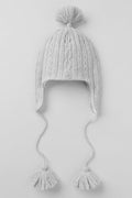 Cable Knit Winter Bliss Earflap Beanie - Athletic Heather Grey