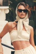 Linen Blend Riviera Bloomer Bra - Sandy Beige