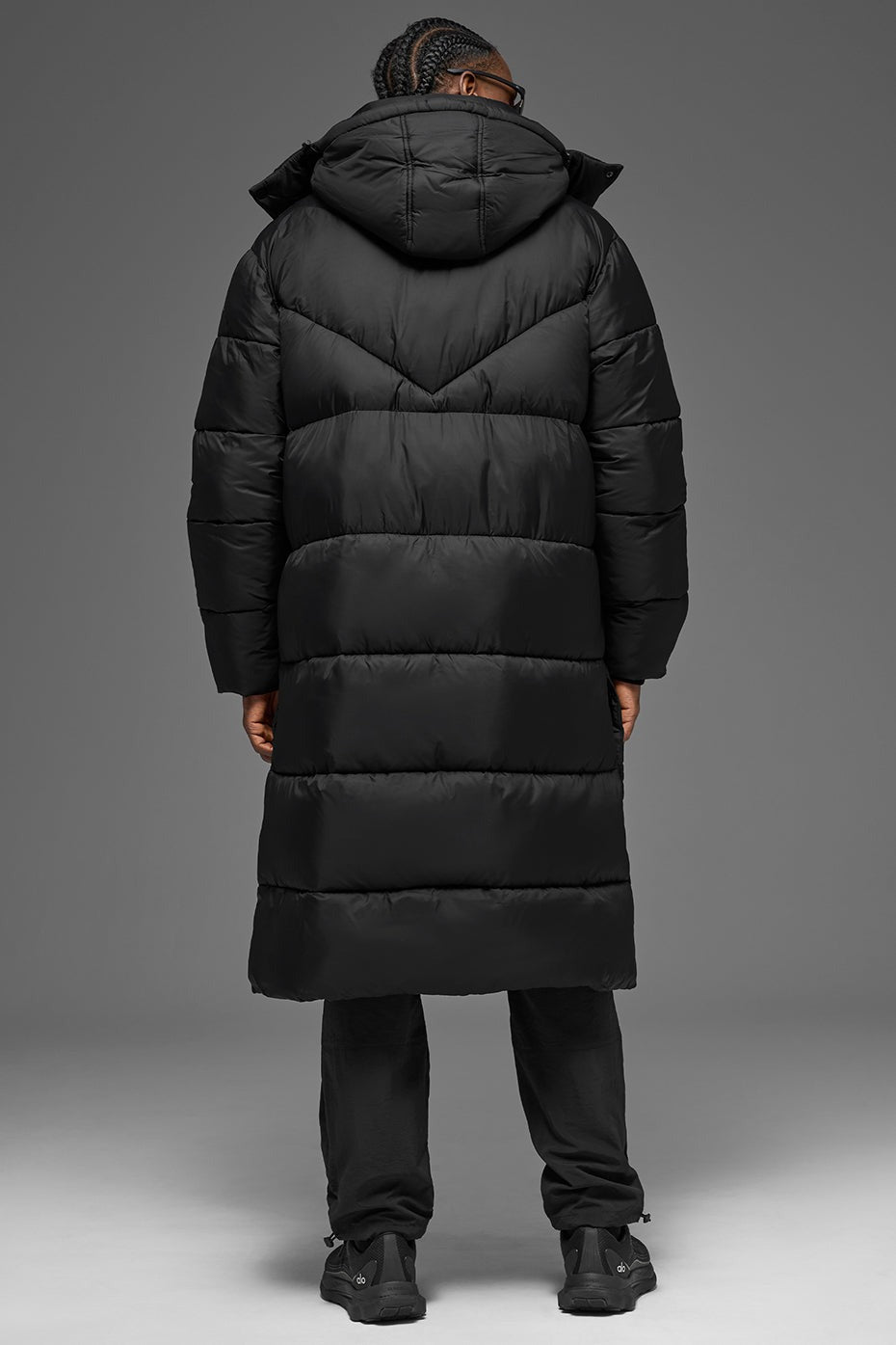 Gold Rush Puffer Trench - Black