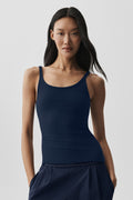 Ribbed Adore Tank - Navy