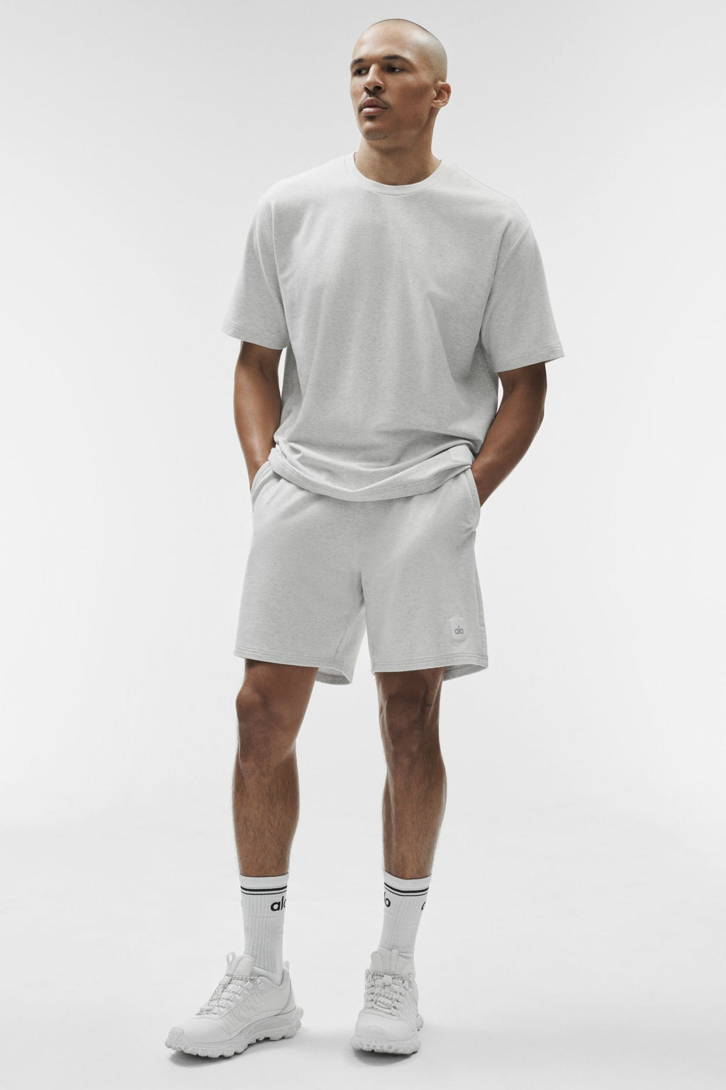 7" Double Take Short - White Heather