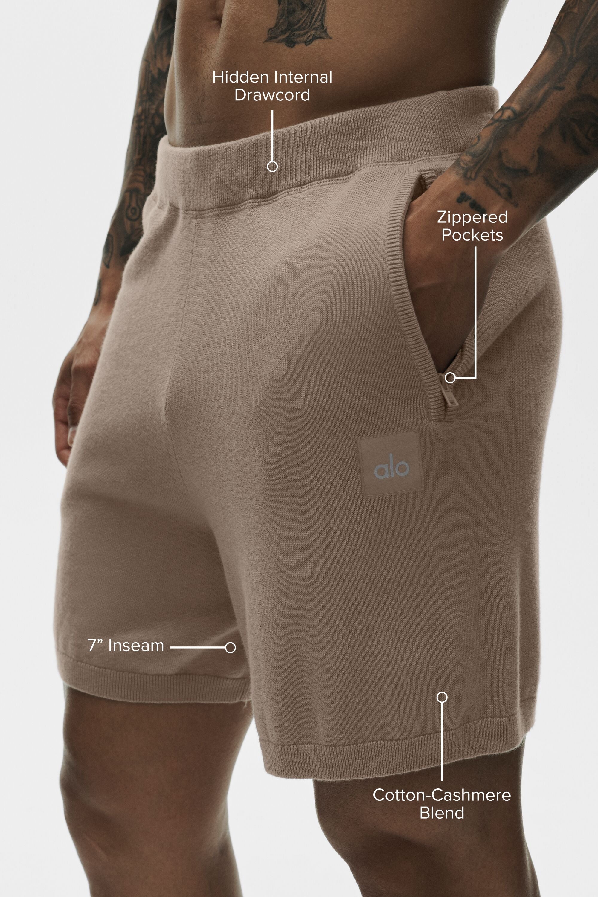 7" Cotton Cashmere Ever Soft Short - Gravel