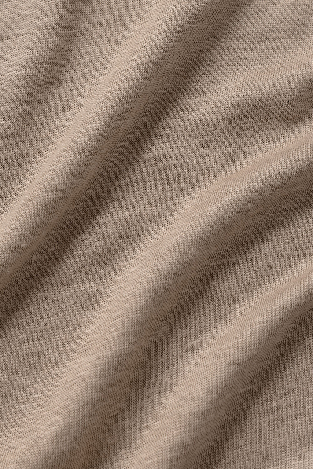Linen Jersey Coastal Short Sleeve Polo - Gravel