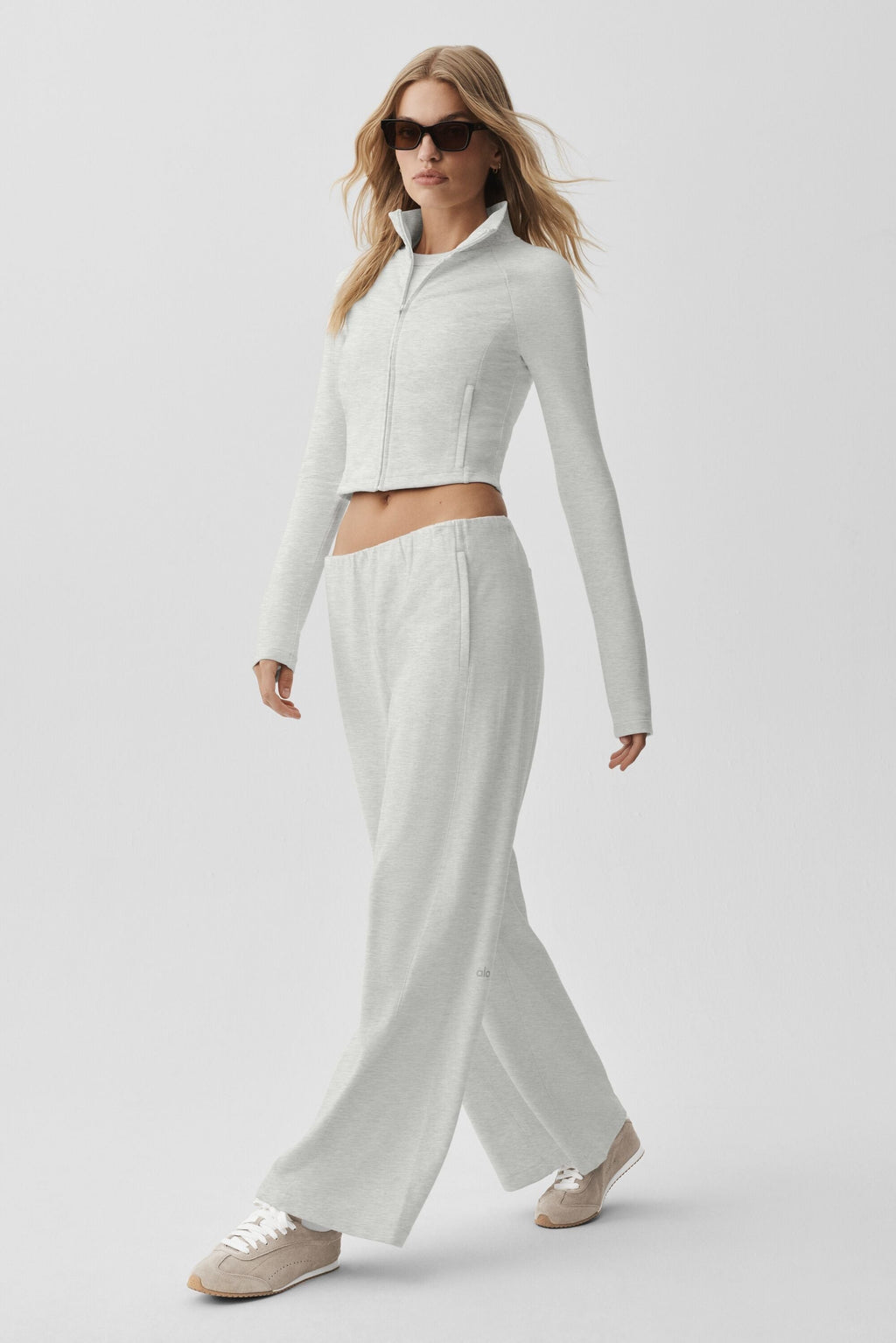 Sway Mid-Rise On The Go Pant - White Heather