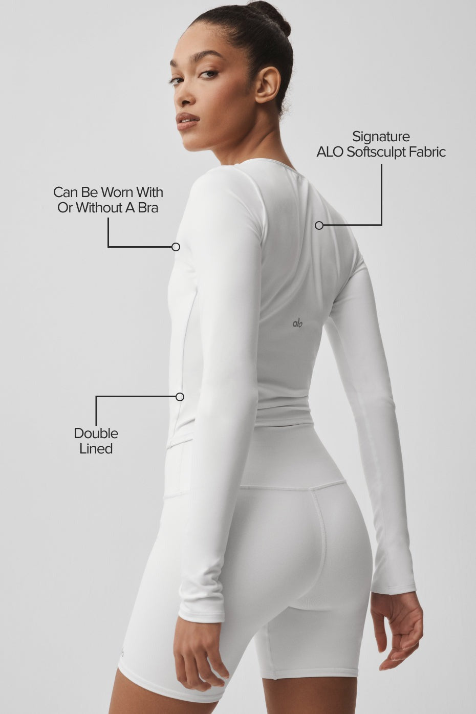 ALO Softsculpt Precision Long Sleeve - White