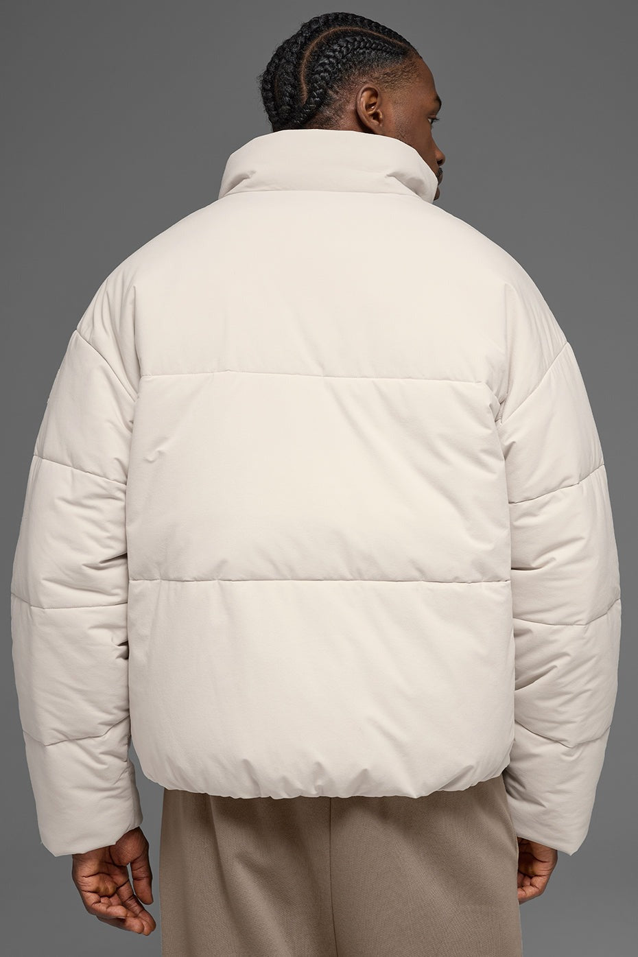 Stretch Woven Street Puffer - Bone
