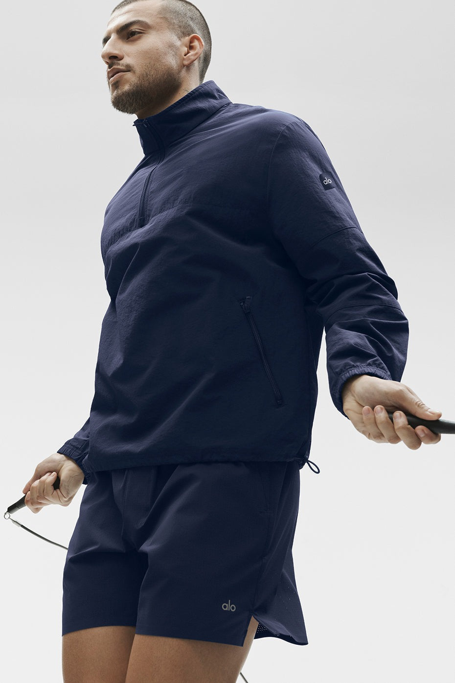 Light Weight Takeaway Track Pullover - Navy