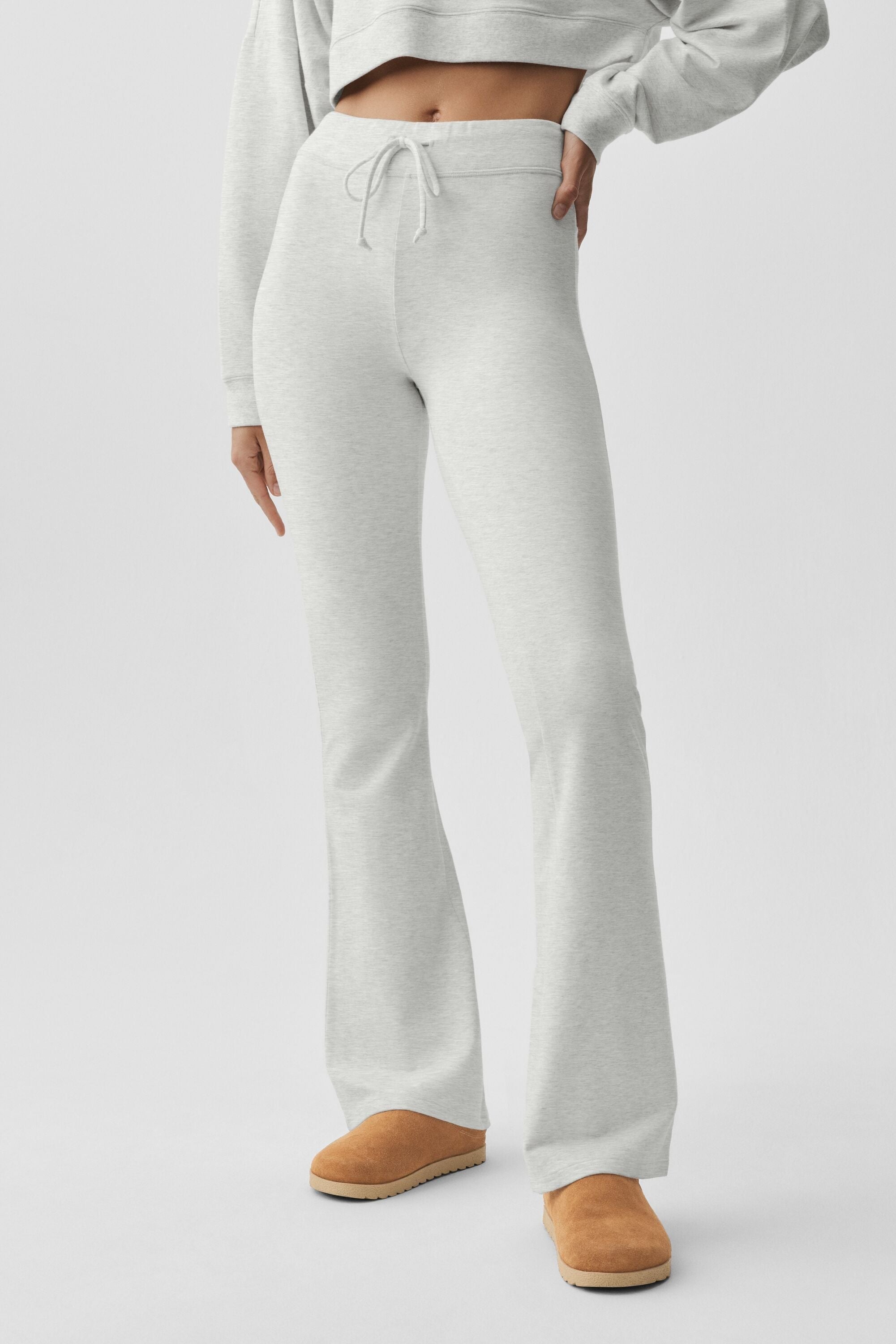 Sway Bootcut Sweatpant - White Heather