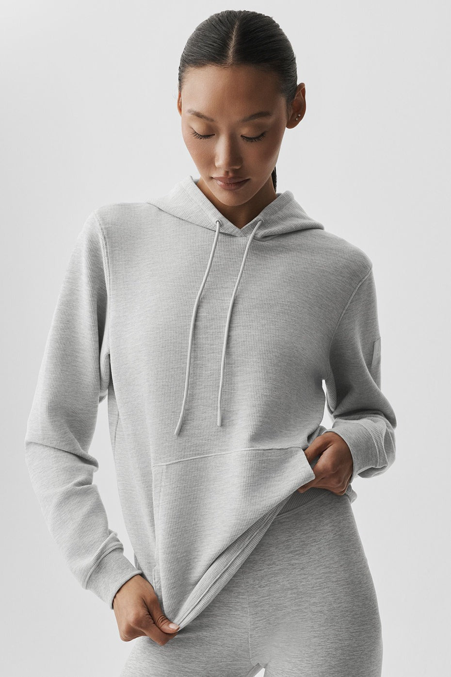 Micro Waffle Fast Break Hoodie - Athletic Heather Grey