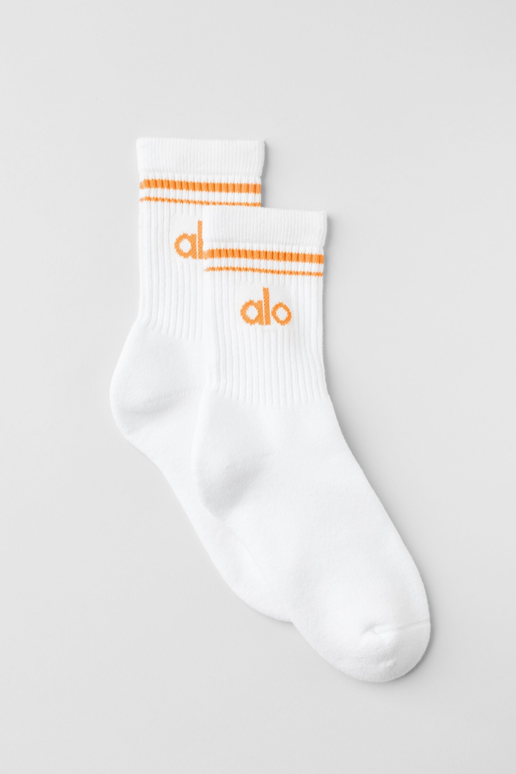Unisex Half-Crew Throwback Sock - White/Satsuma Breeze