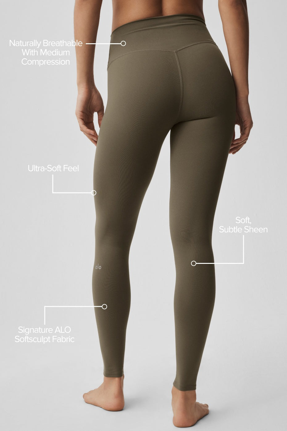 ALO Softsculpt High-Waist Legging - Olive Tree