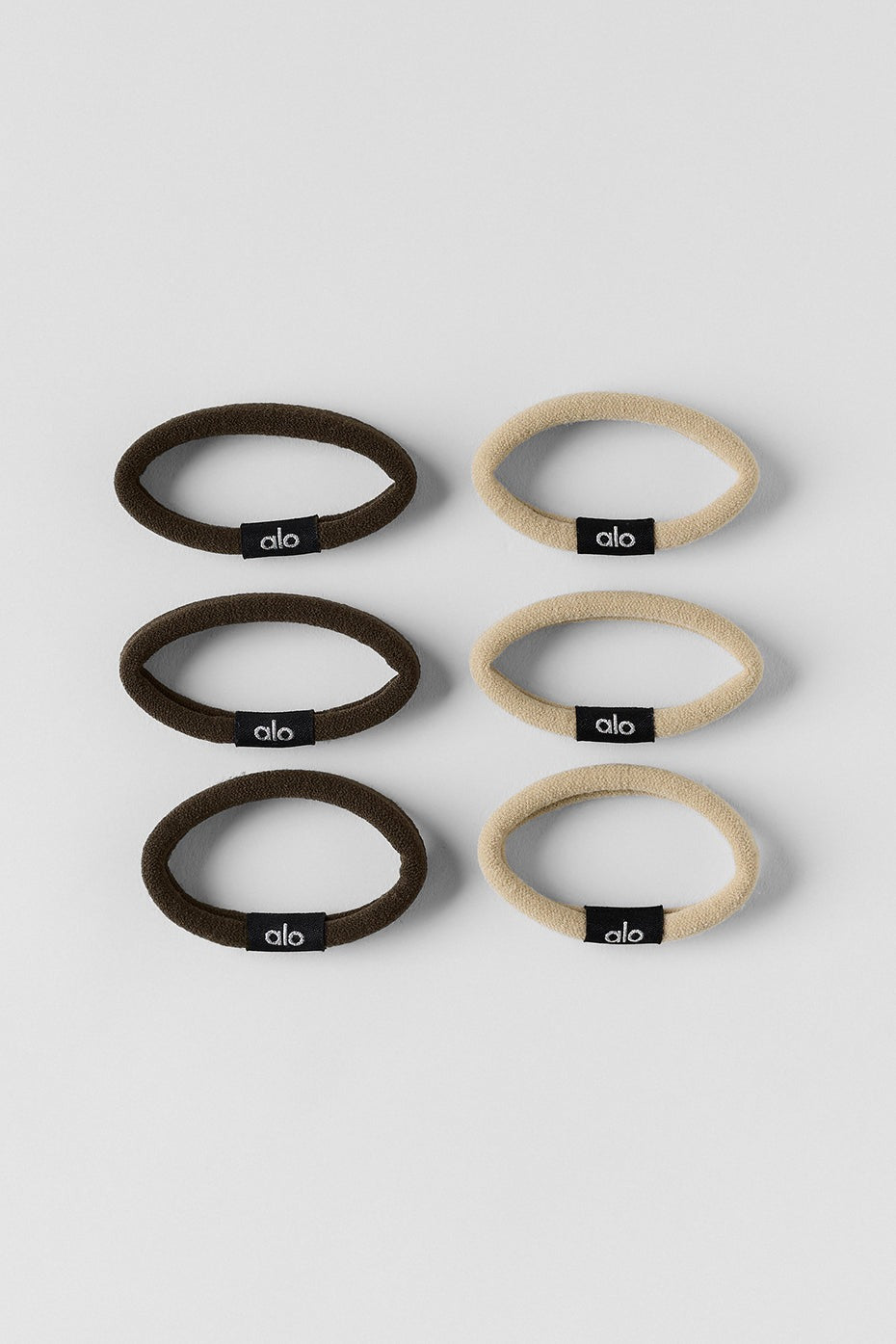 Untangled Hair Tie (6-Pack) - Beige/Espresso