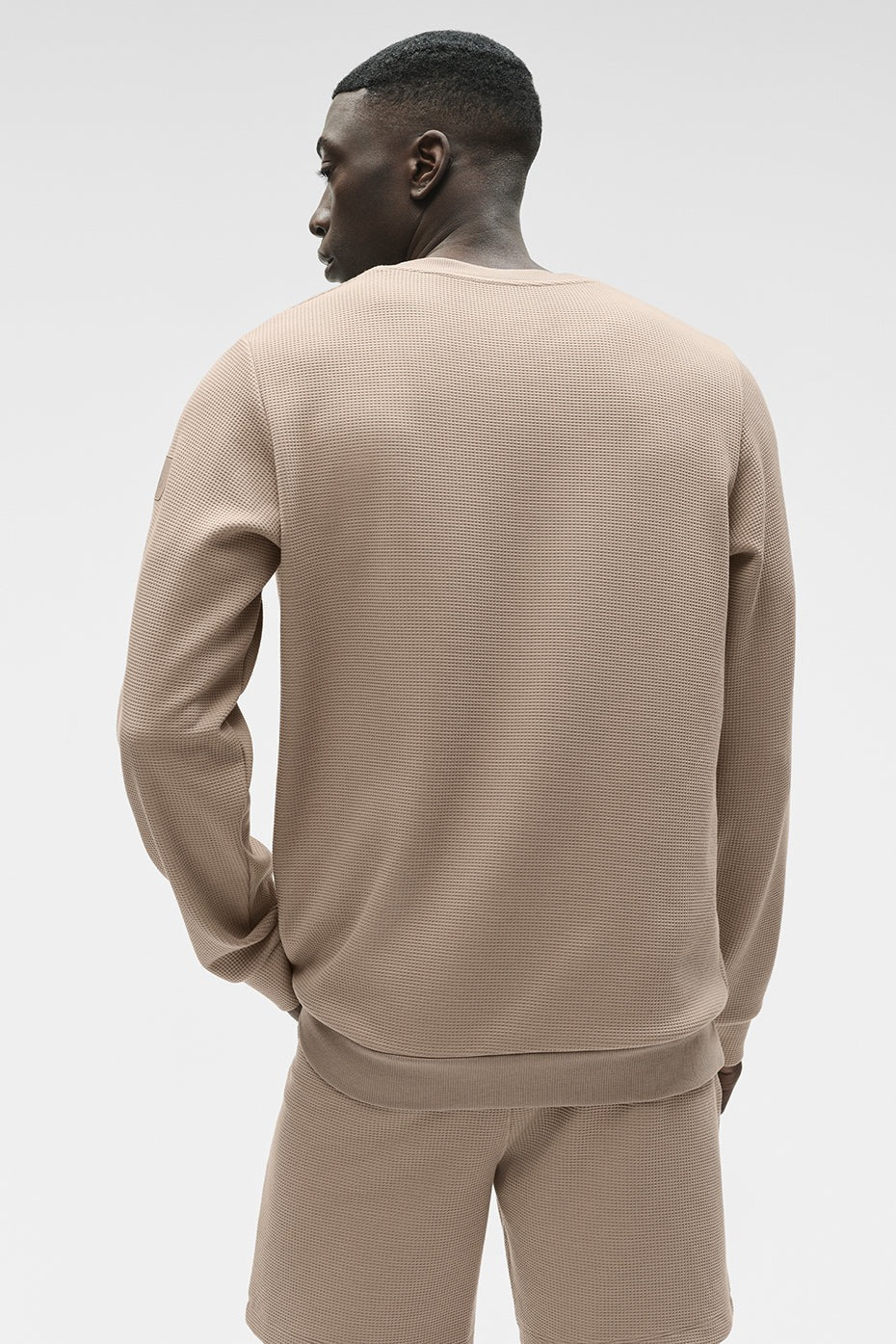 Waffle Lounge Long Sleeve Crew - Gravel