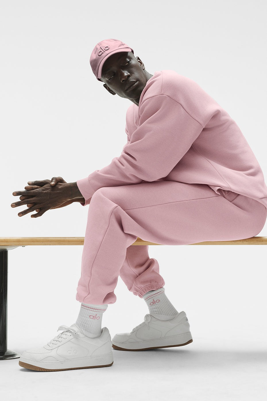 Unisex Half-Crew Throwback Sock - White/Vintage Pink