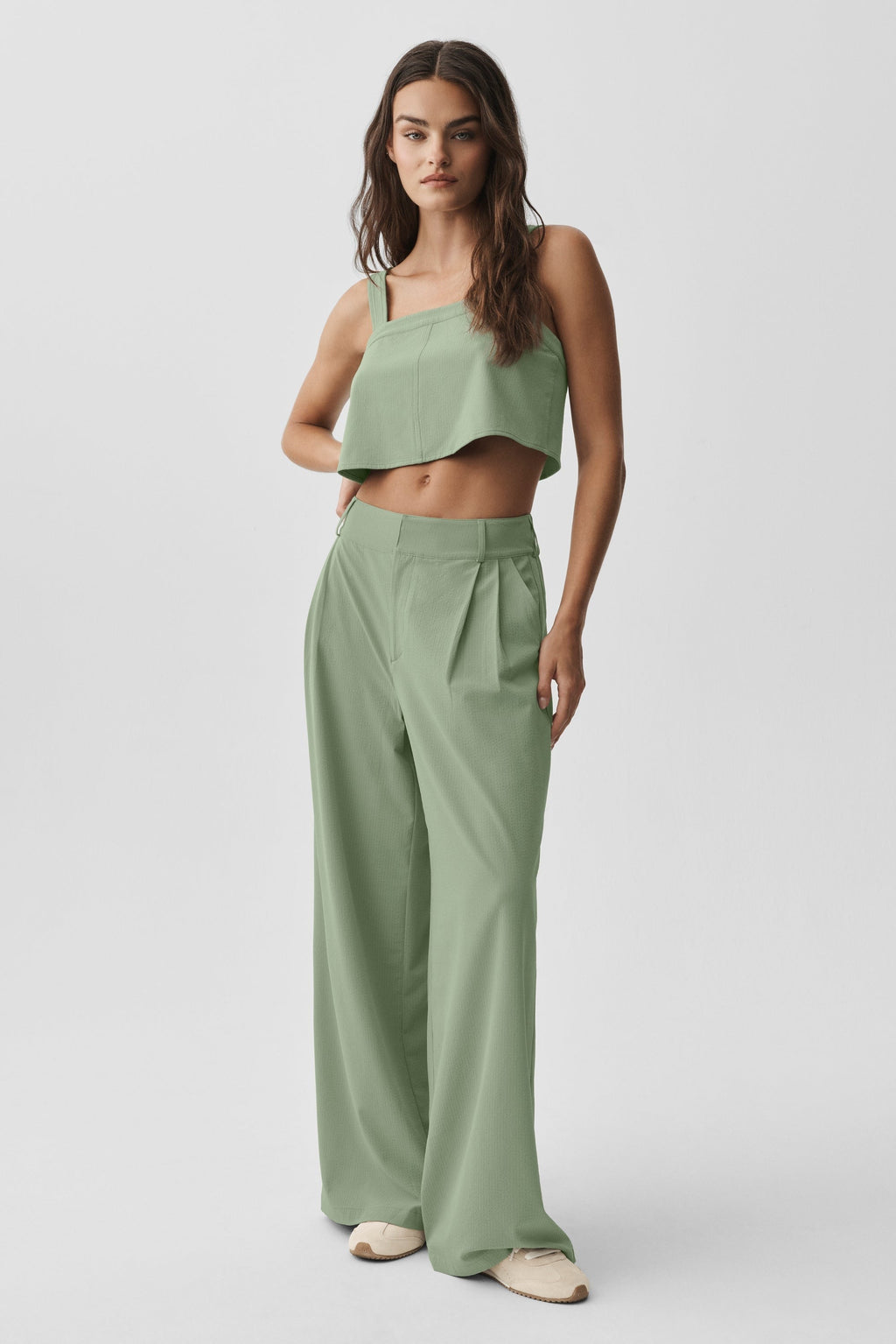 High-Waist Dreamscape Trouser (Regular) - Dune Grass
