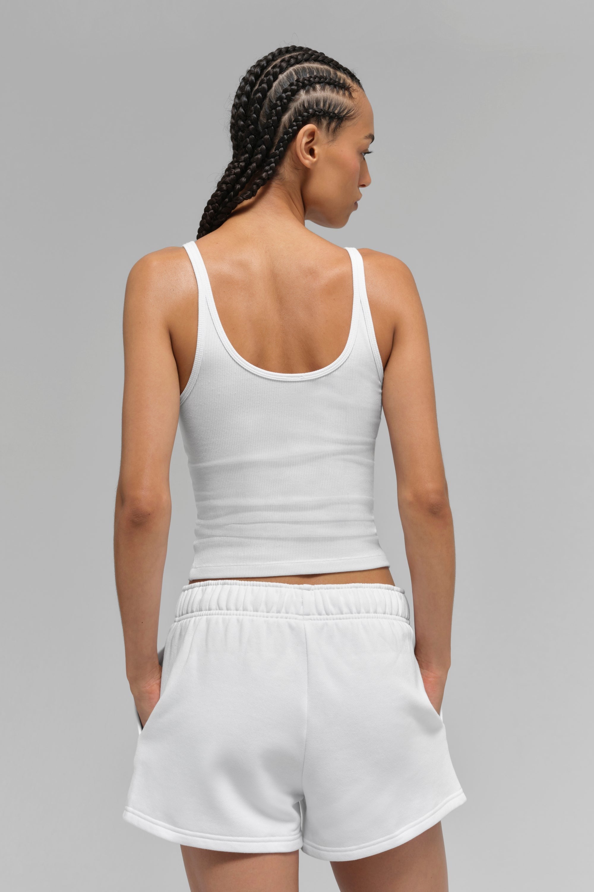 Ribbed Prosper Tank - White