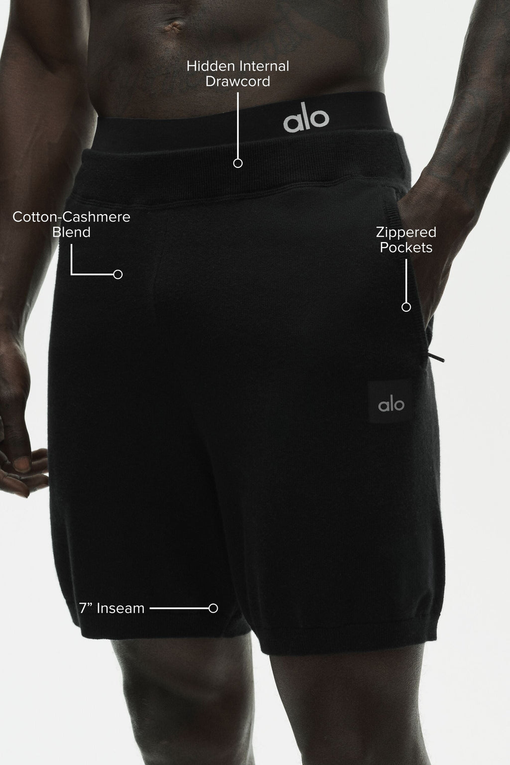 7" Cotton Cashmere Ever Soft Short - Black