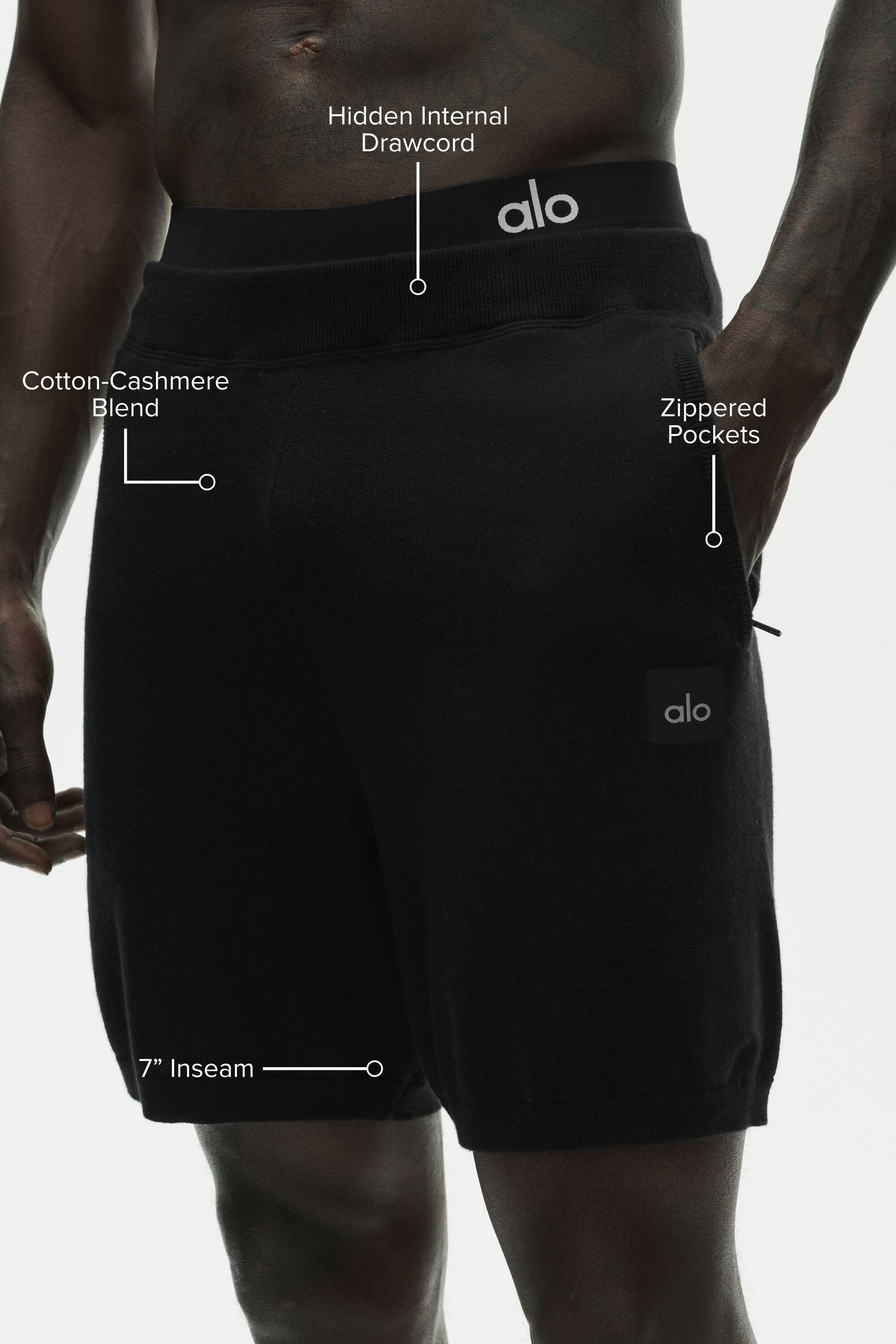 7" Cotton Cashmere Ever Soft Short - Black
