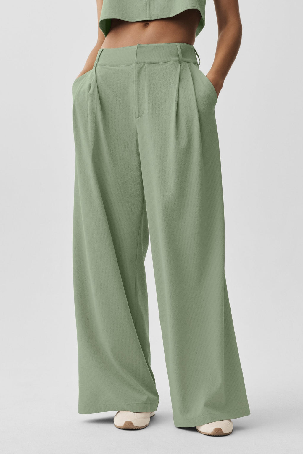 High-Waist Dreamscape Trouser (Regular) - Dune Grass