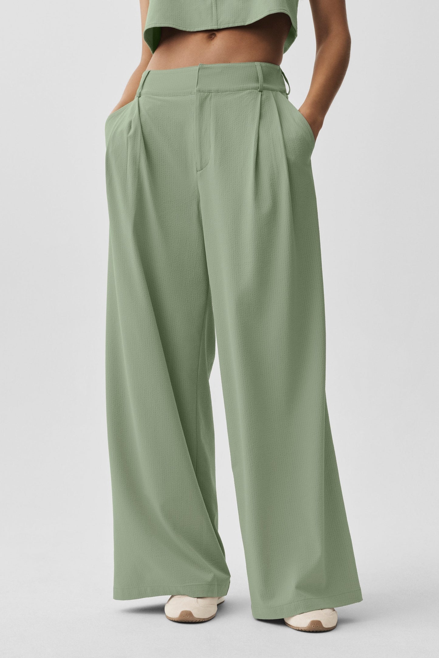 High-Waist Dreamscape Trouser (Regular) - Dune Grass