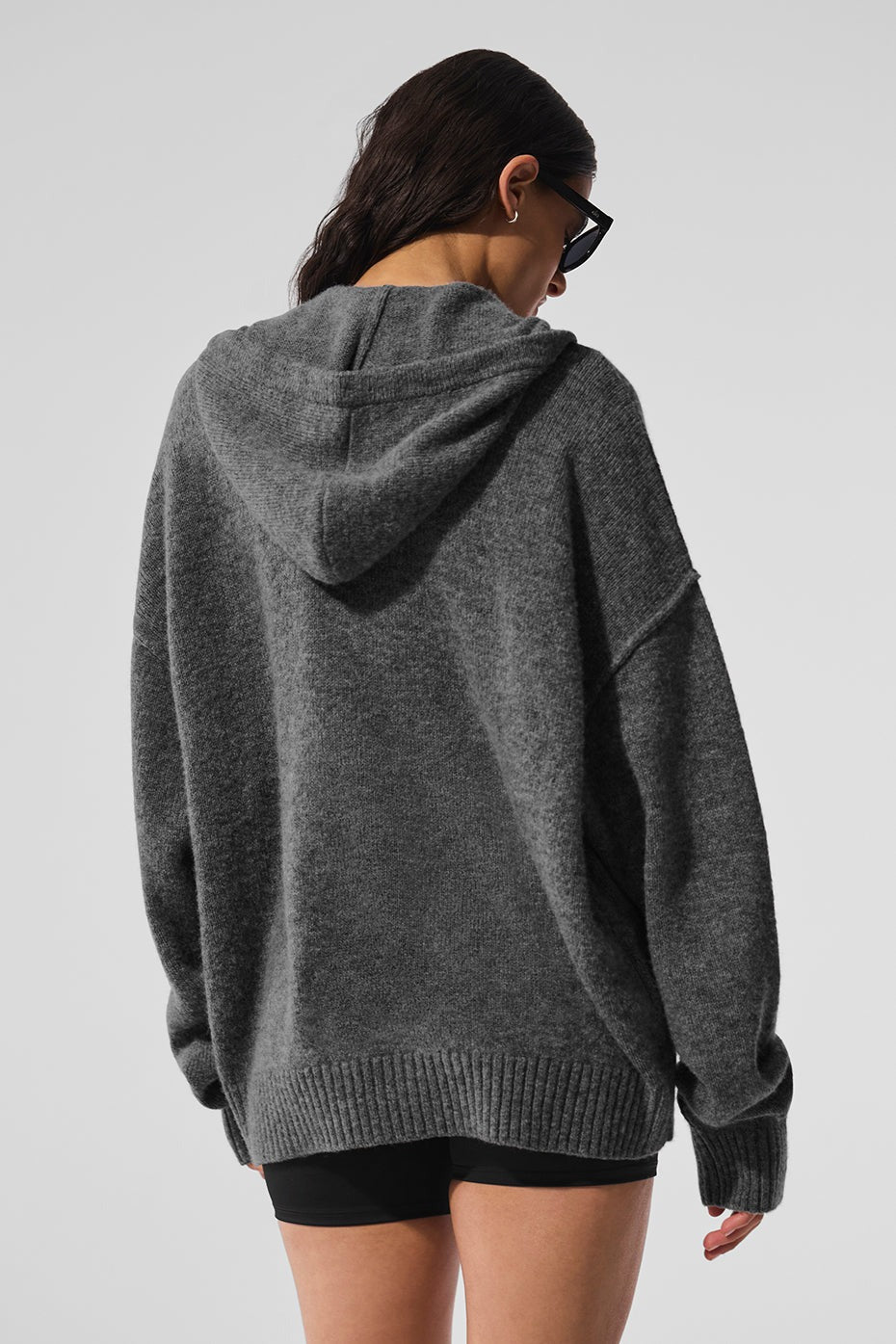 Wool Cashmere New Class Full Zip Hoodie - Platinum Grey
