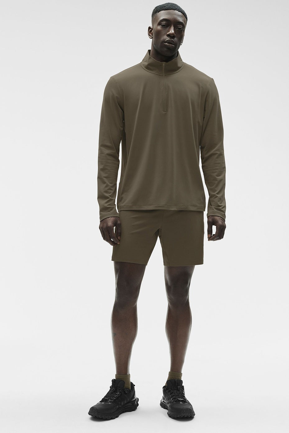 Conquer 1/4 Zip Reform Long Sleeve - Olive Tree