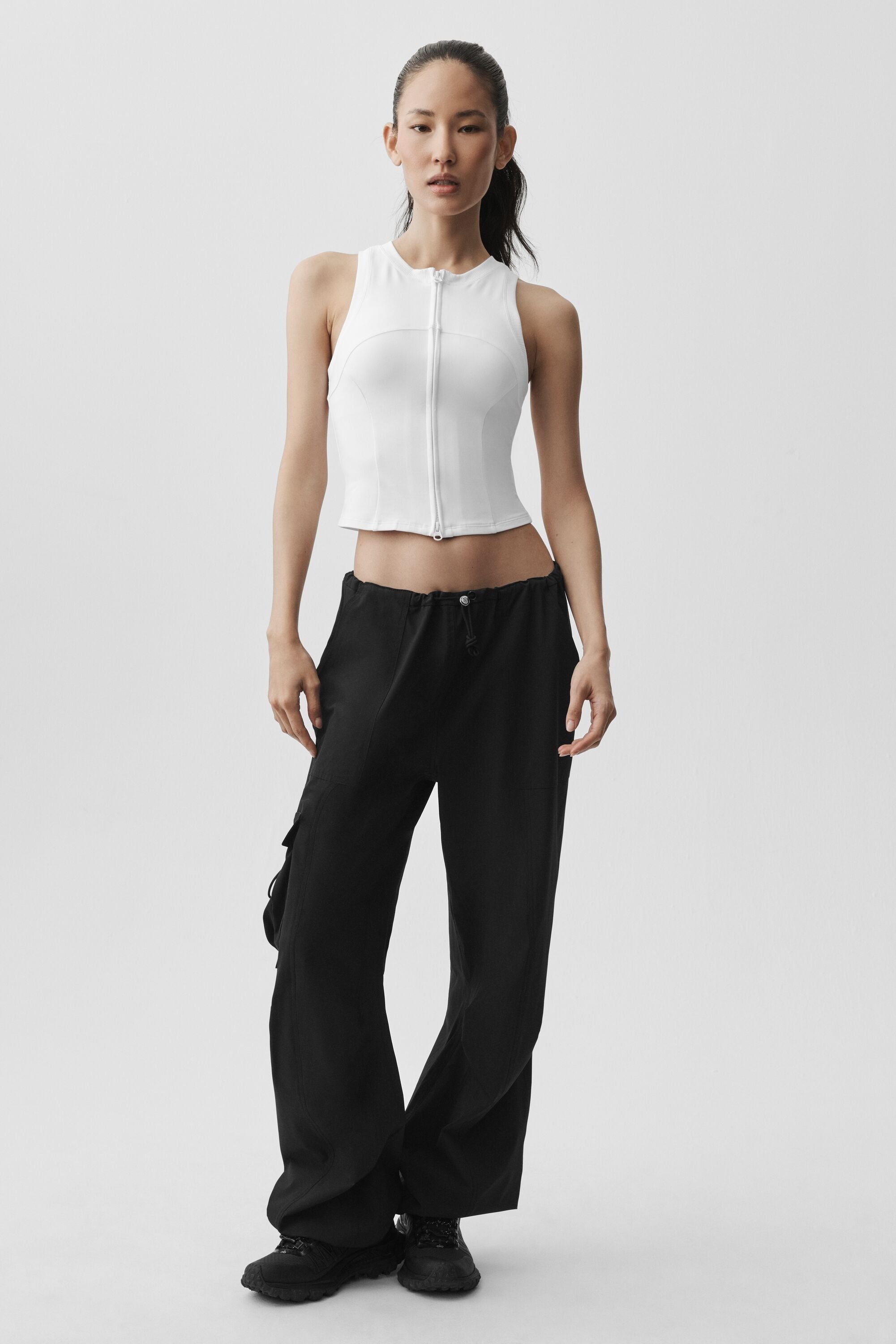 Alosoft Level Up Full Zip Tank - White