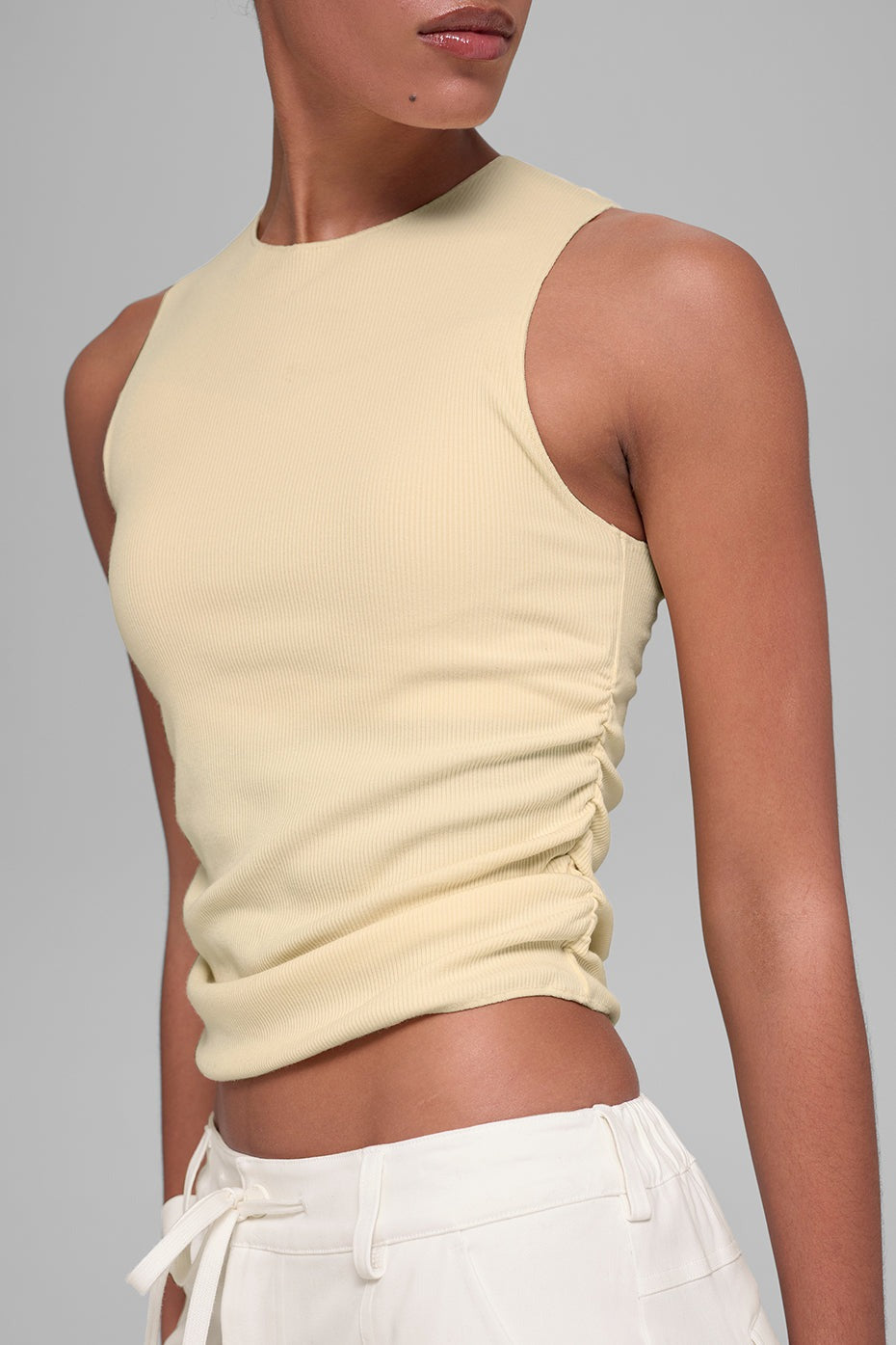 Ribbed En Pointe Tank - Candlelight Yellow