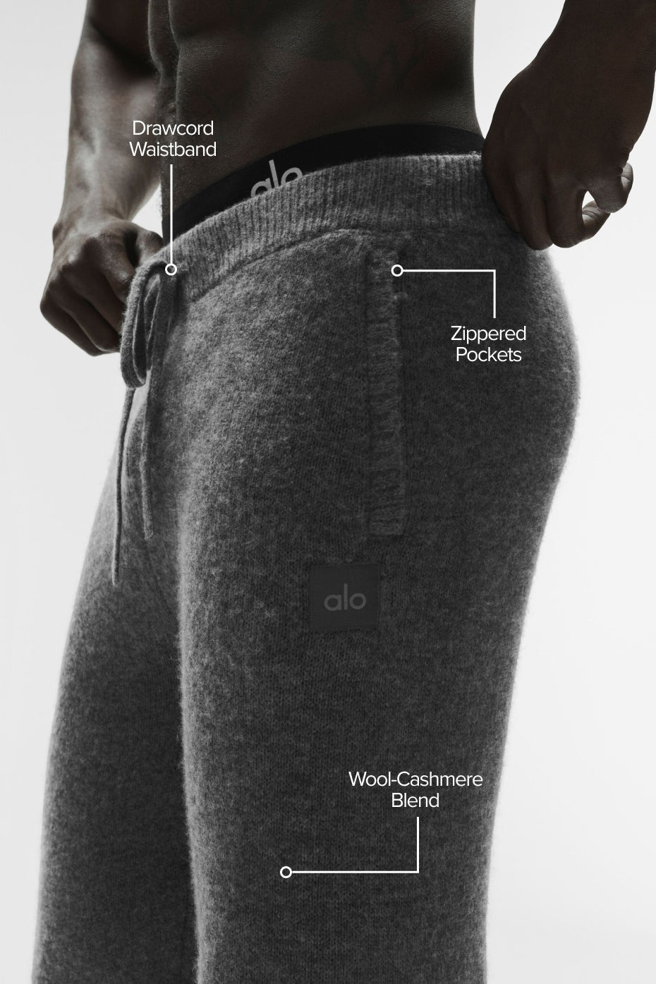 Wool Cashmere New Class Sweatpant - Platinum Grey