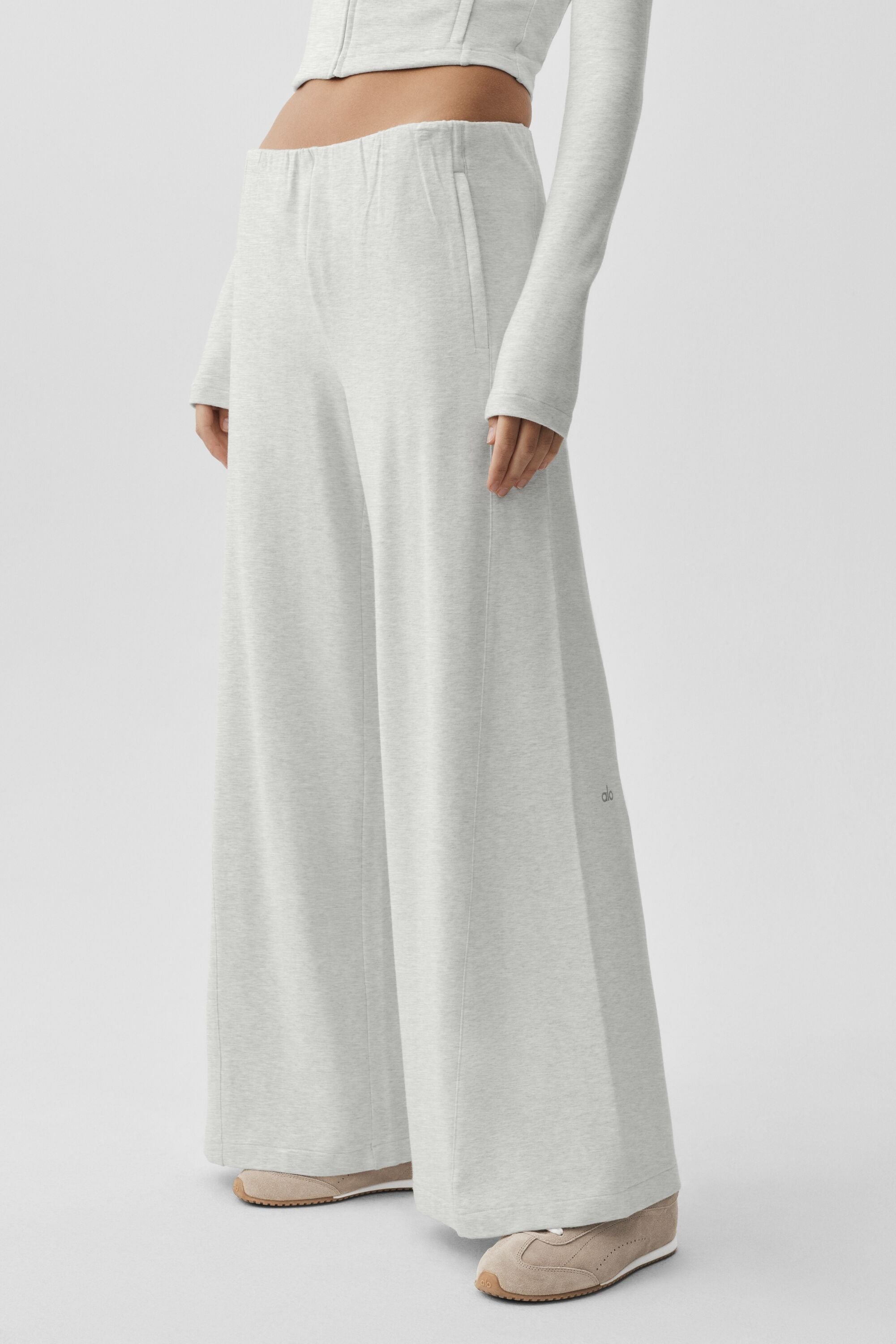Sway Mid-Rise On The Go Pant - White Heather