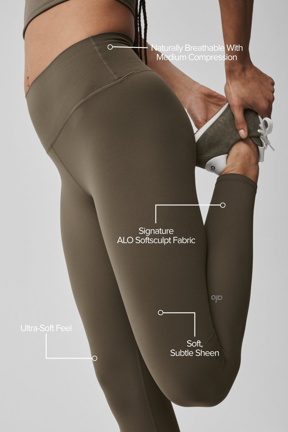 ALO Softsculpt High-Waist 7/8 Legging - Olive Tree