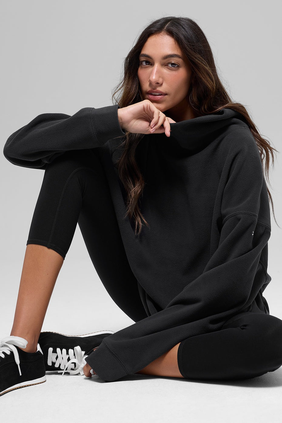 Polar Fleece Hazy Pullover - Black