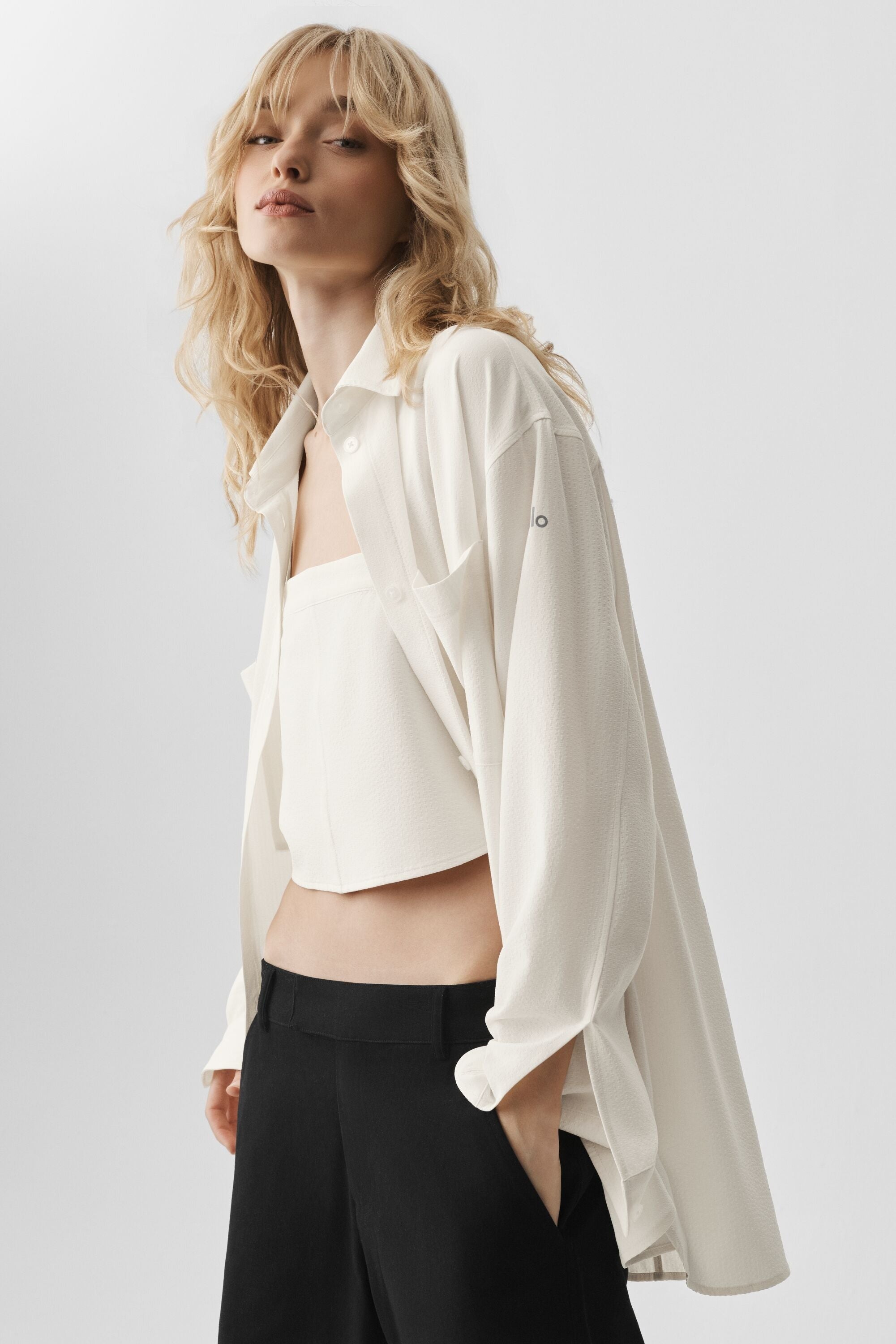 Dreamscape Button Down Long Sleeve - Ivory