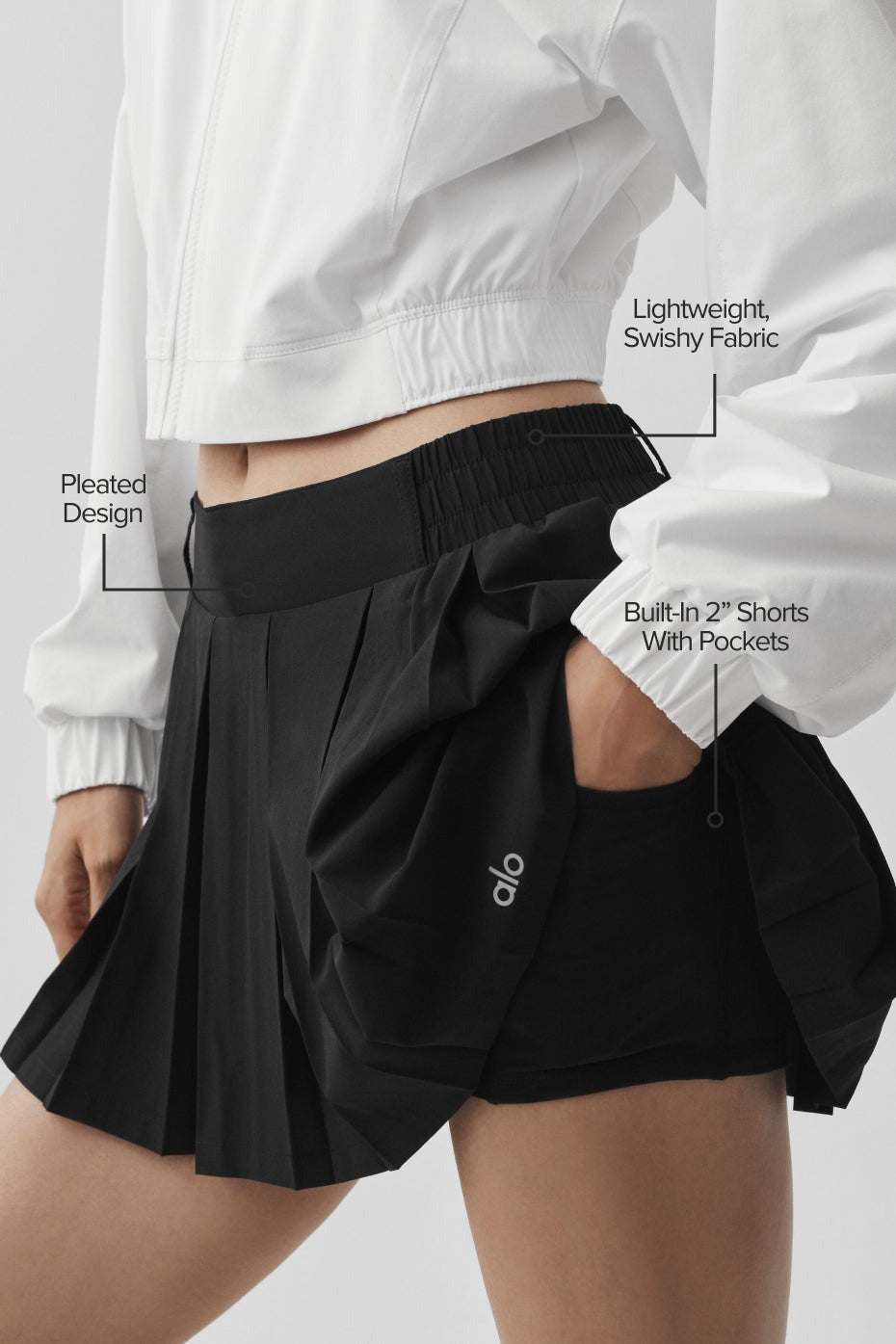 Rally Tennis Skirt - Black