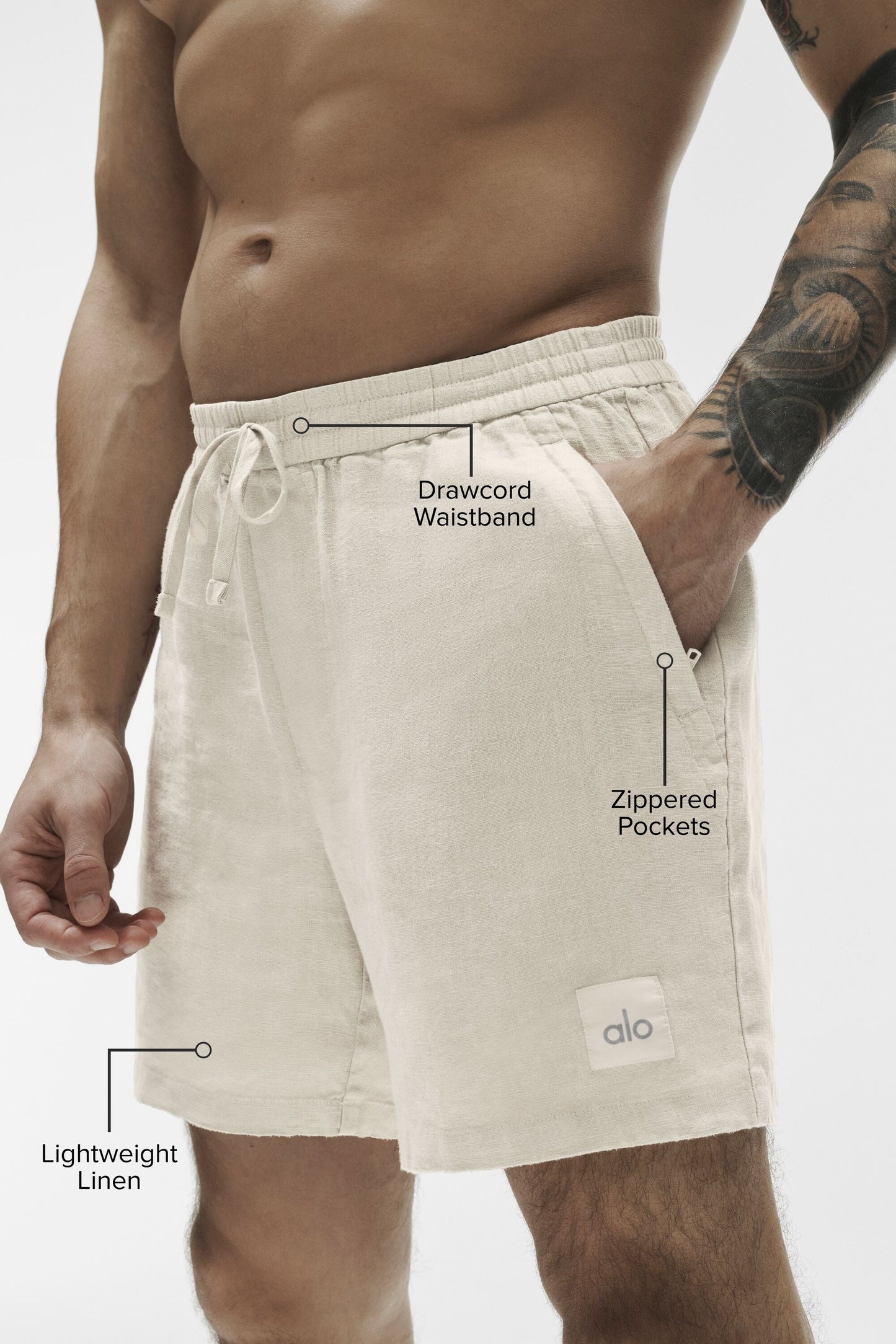 7" Linen Days Short - Bone