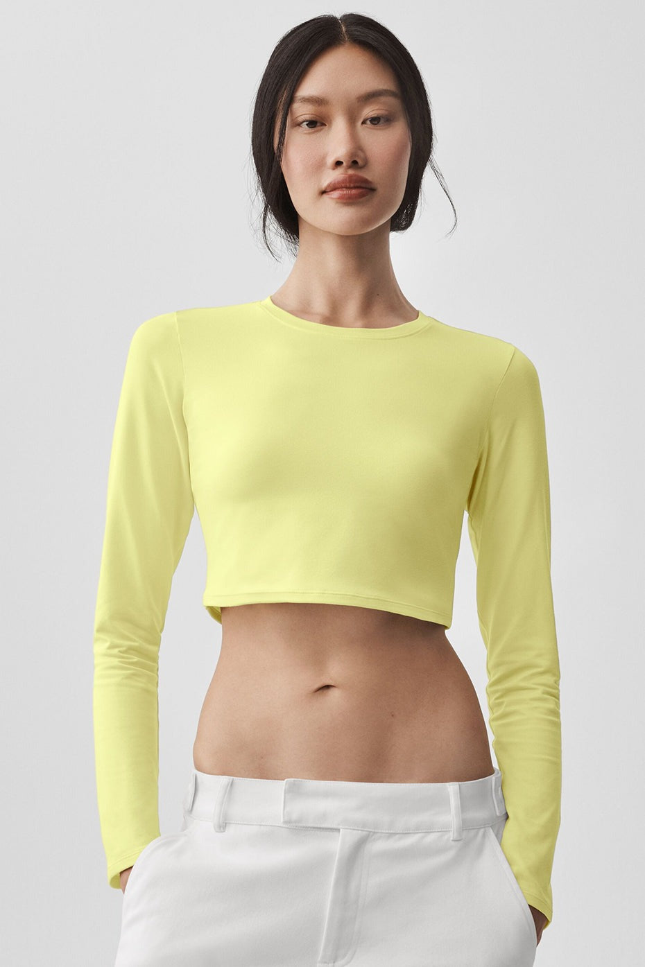 Alosoft Crop Finesse Long Sleeve - Sunshine