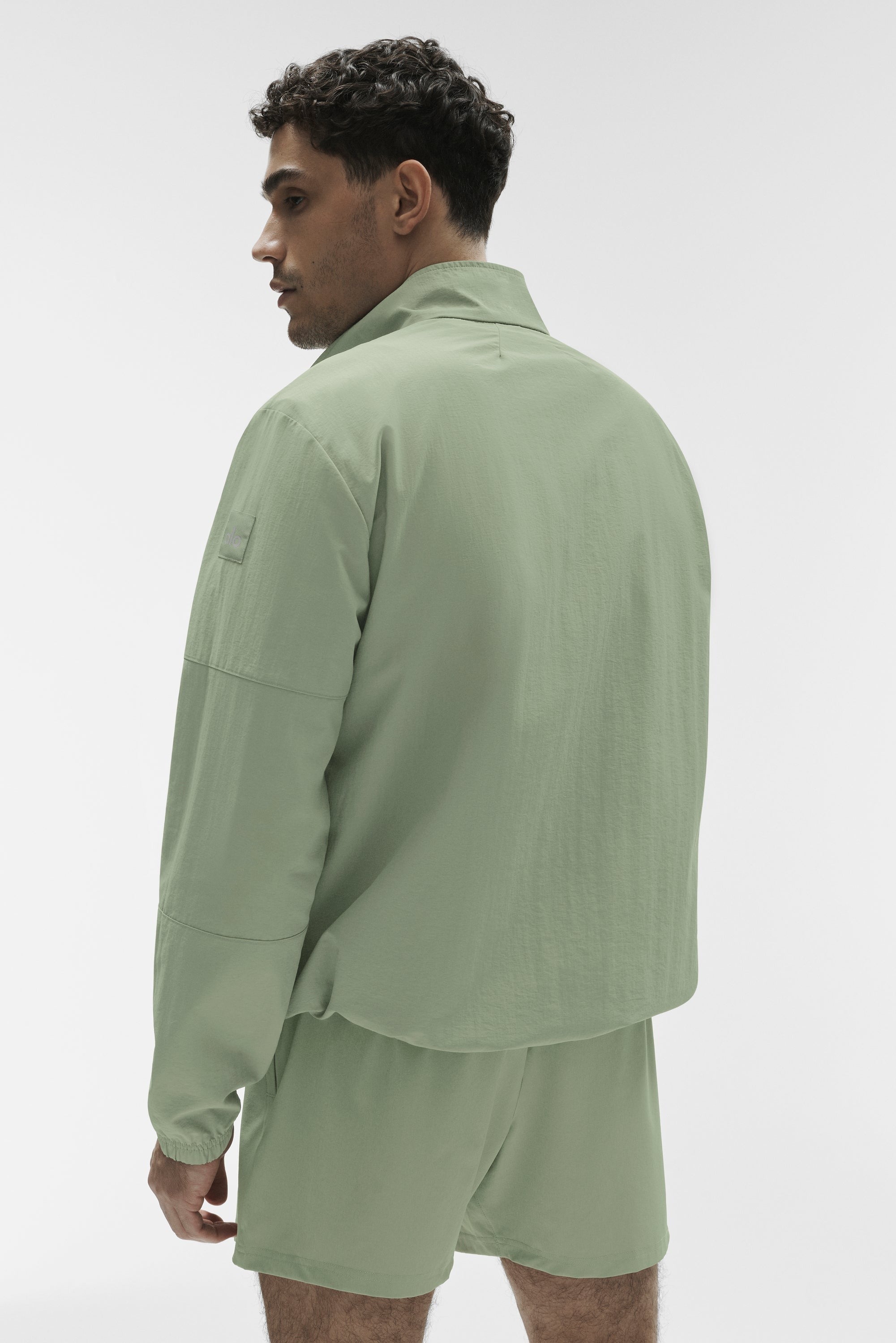 Light Weight Takeaway Track Pullover - Dune Grass