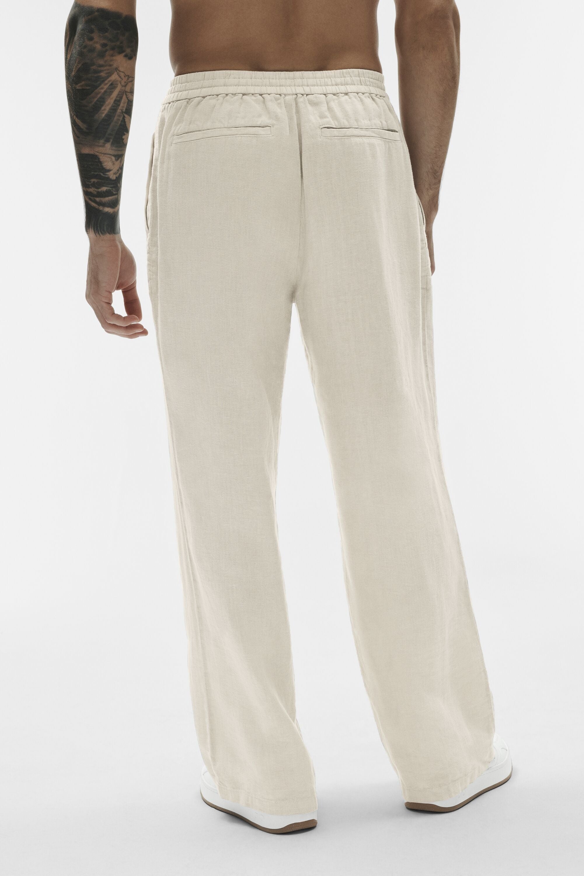 Linen Days Straight Leg Pant - Bone