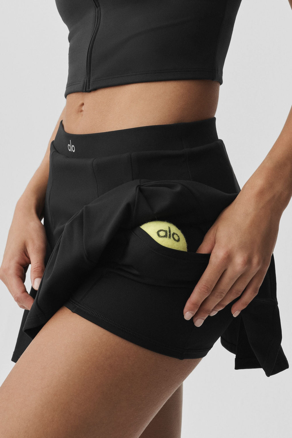 ALO Softsculpt Topspin Tennis Skirt - Black