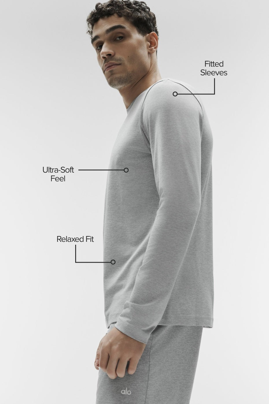 Conquer Reform Crewneck Long Sleeve - Athletic Heather Grey