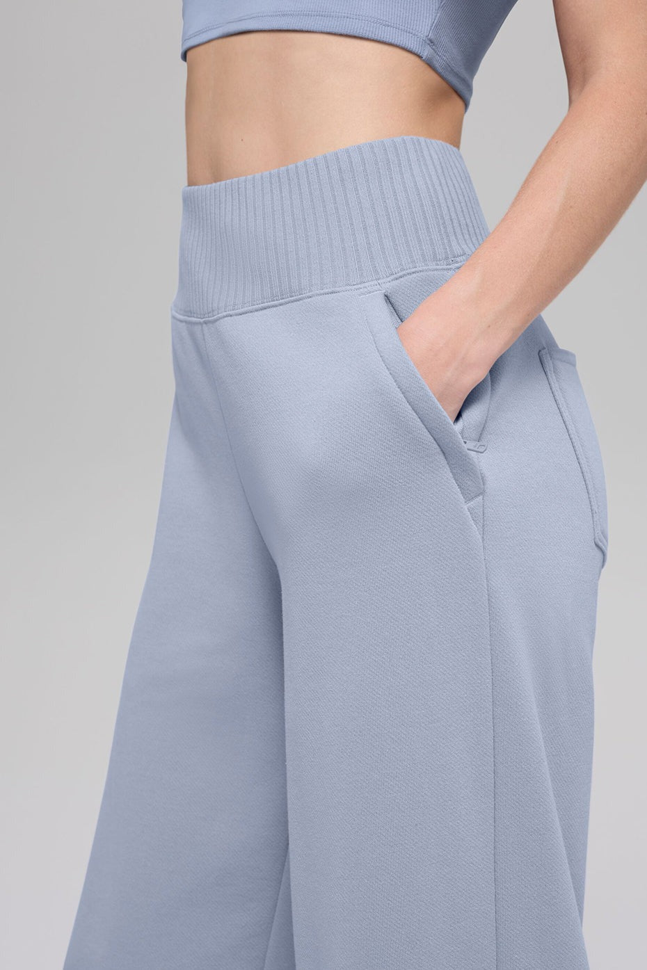Serenity Wide Leg Sweatpant - Winter Frost