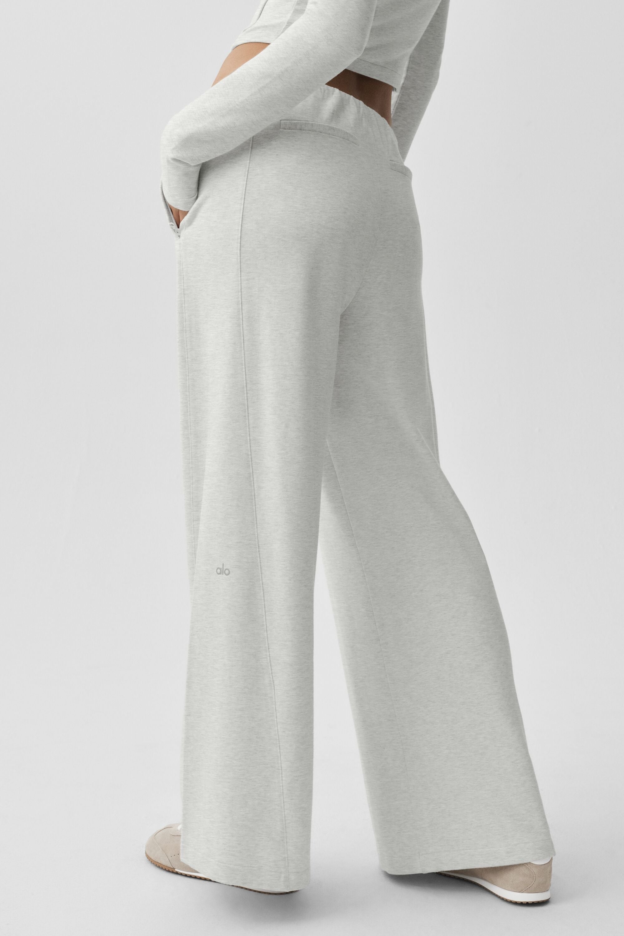 Sway Mid-Rise On The Go Pant - White Heather