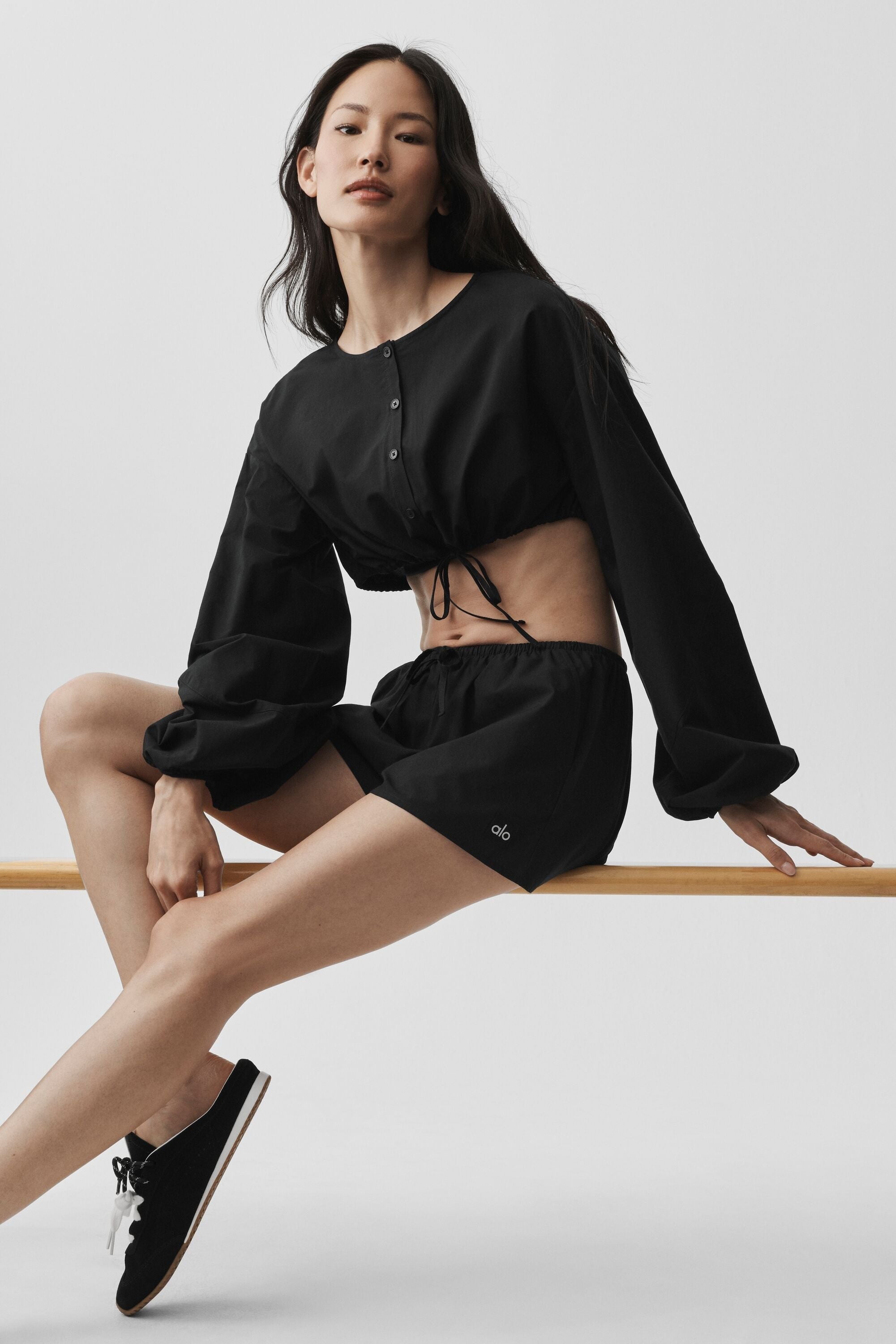Cotton High-Waist Real Deal Short - Black