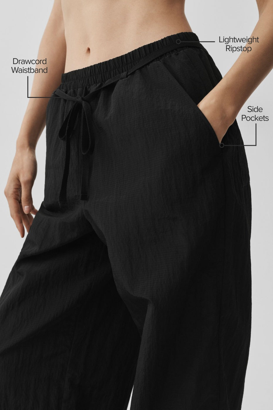 Ripstop Electric Straight Leg Pant - Black