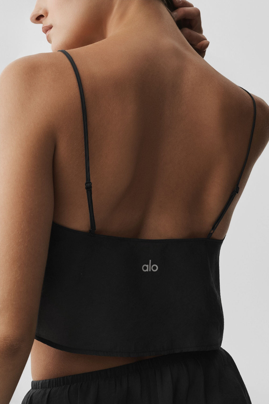 Semi-Sheer Golden Hour Tank - Black
