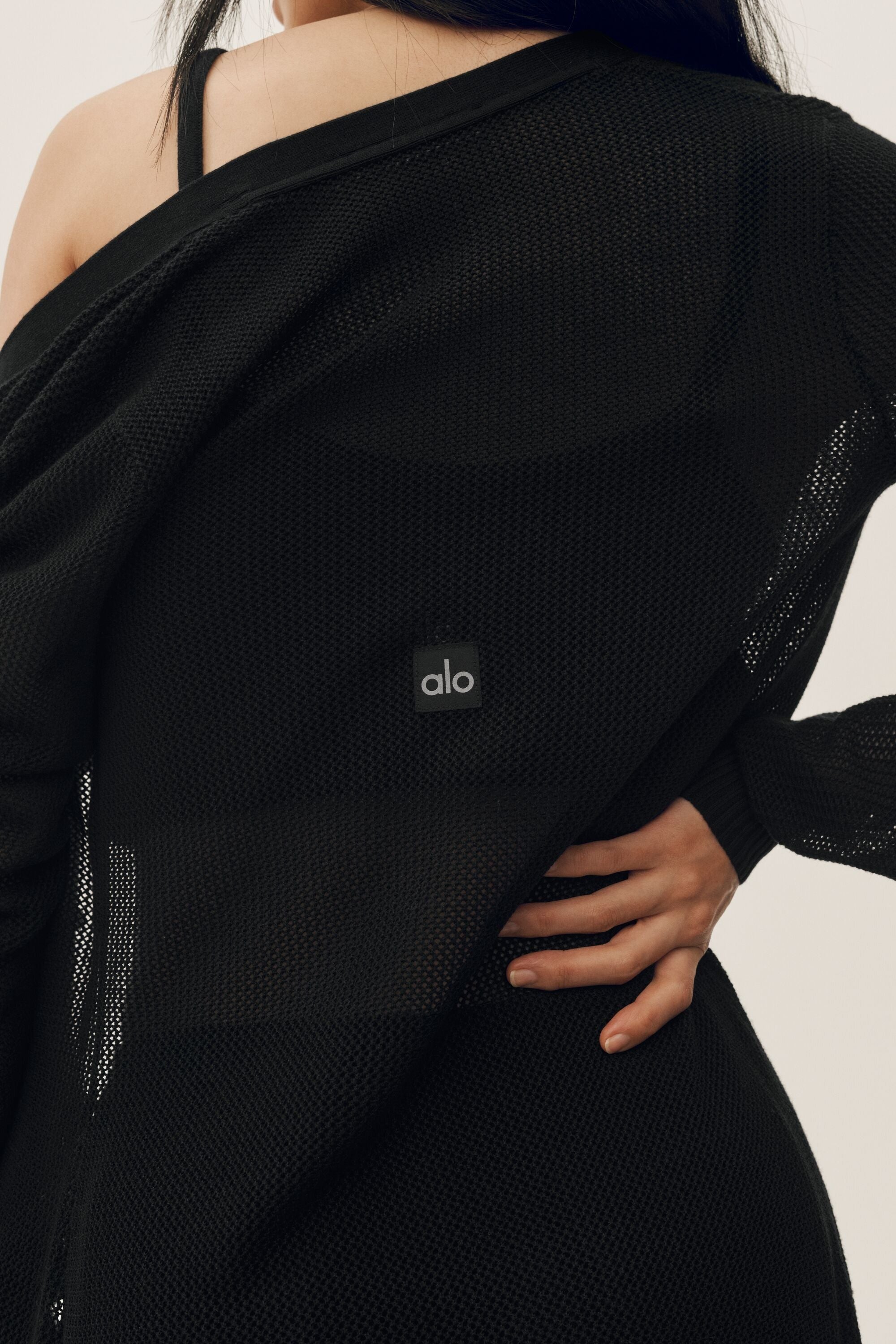 Silk Cashmere Heatwave Long Cardigan - Black