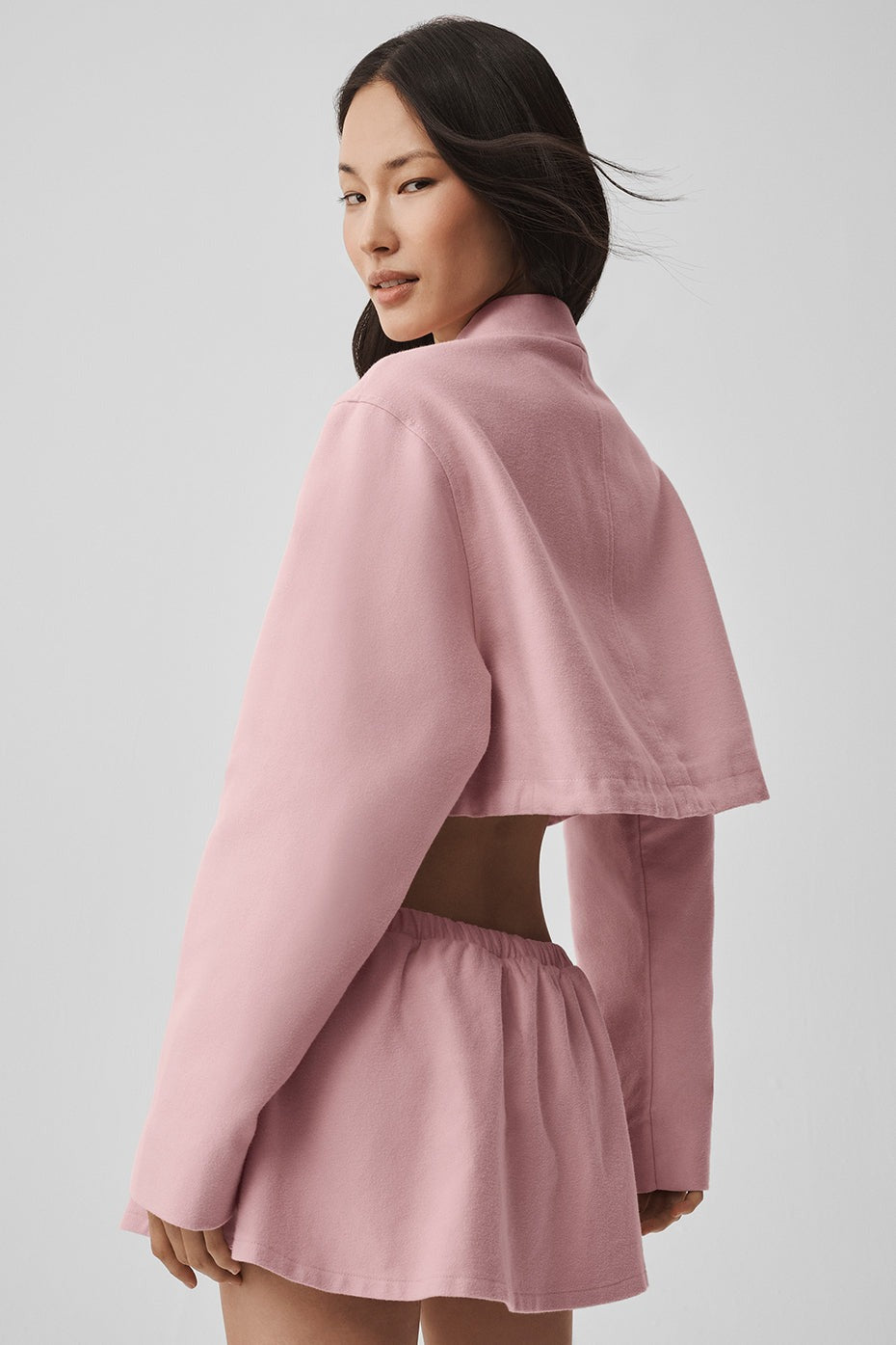 Cropped Fan Favorite Full Zip Jacket - Vintage Pink