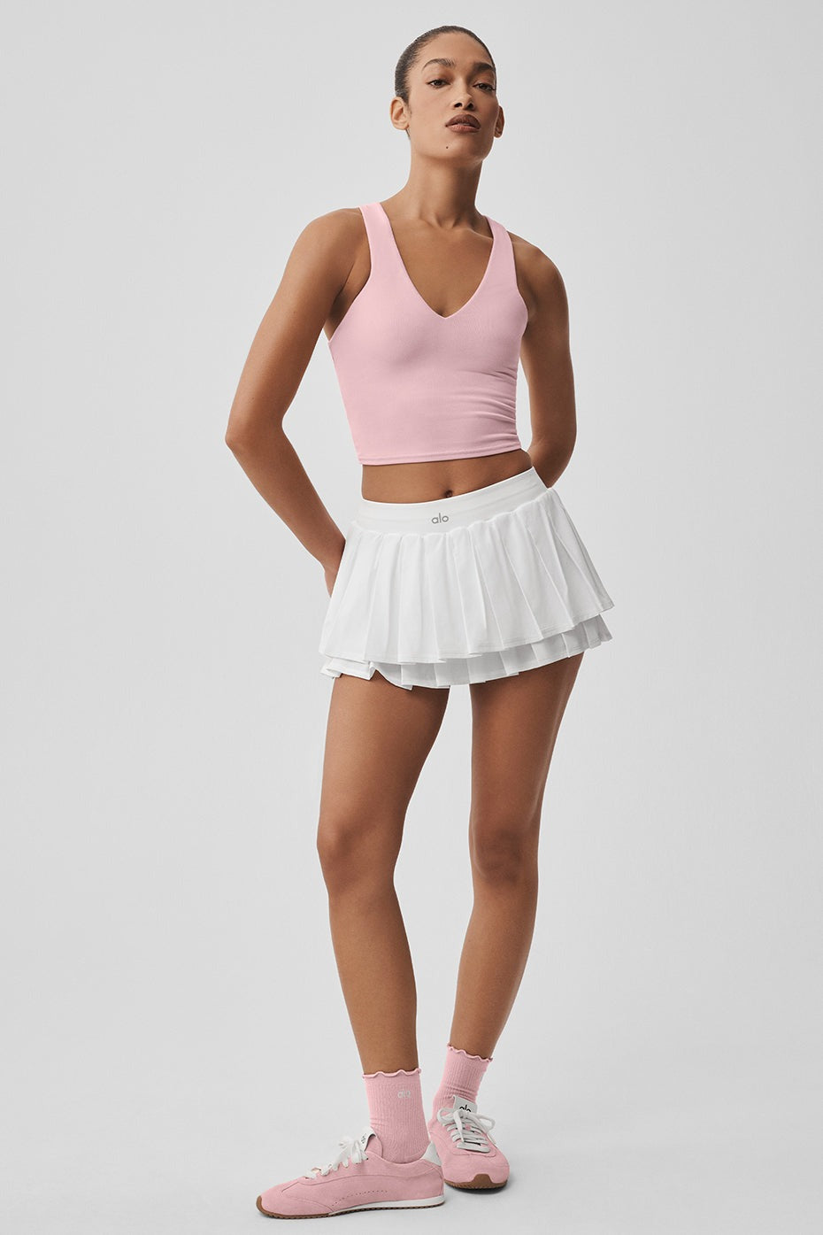 Double Or Nothing Tennis Skirt - White